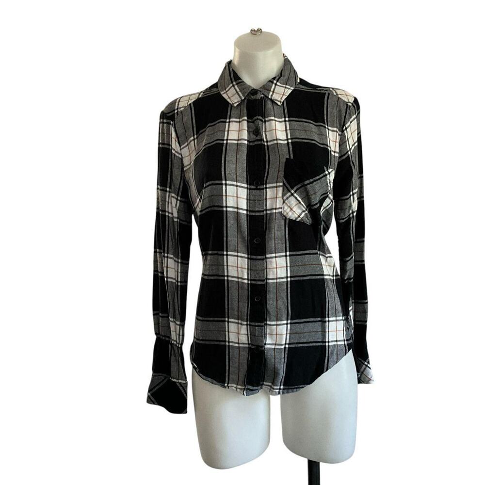 BP. Multicolor Soft Plaid Flannel: Y2K, Modern